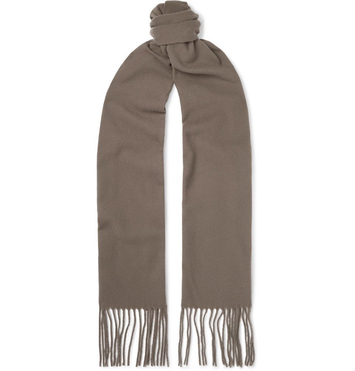 Photo: Acne Studios - Canada Skinny Fringed Wool Scarf - Taupe