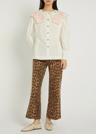 Damson Madder Valentina Embroidered Cotton-poplin Blouse White