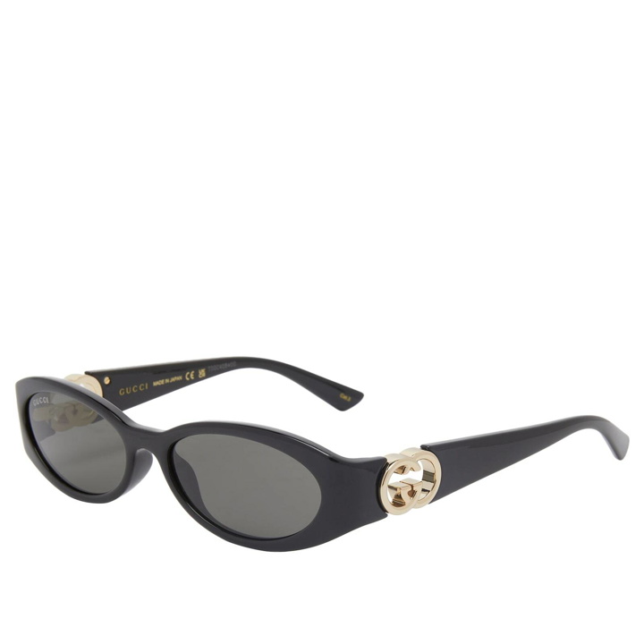 Photo: Gucci Women's Hailey Sunglasses in Black/Grey 