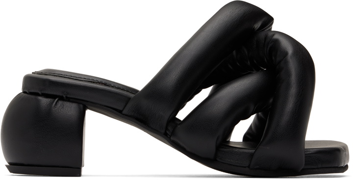 Photo: YUME YUME Black Kitten Sausage Heeled Sandals