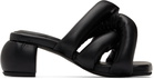YUME YUME Black Kitten Sausage Heeled Sandals