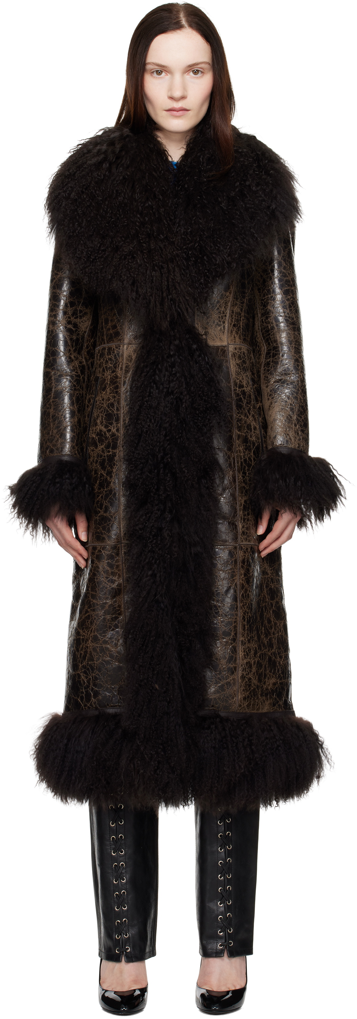 Saks Potts Purple Felix Shearling Jacket Saks Potts