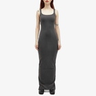 Entire Studios Women's Square Neck Maxi Dress in Washed Black