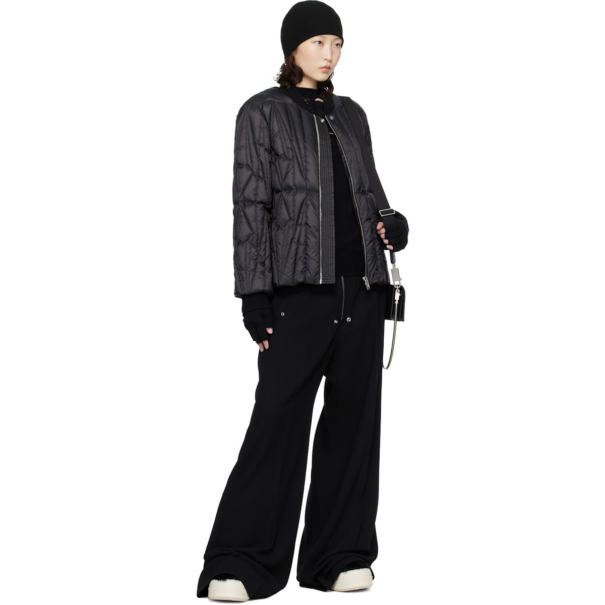 Rick Owens Moncler + Rick Owens Black Geocamo Flight Down Jacket
