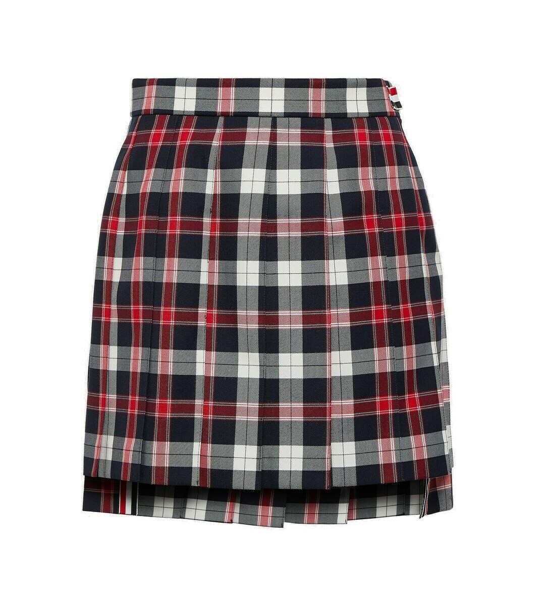 Thom Browne Pleated wool-blend miniskirt Thom Browne