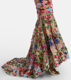 Là Fuori Botanical Symphone embellished gown