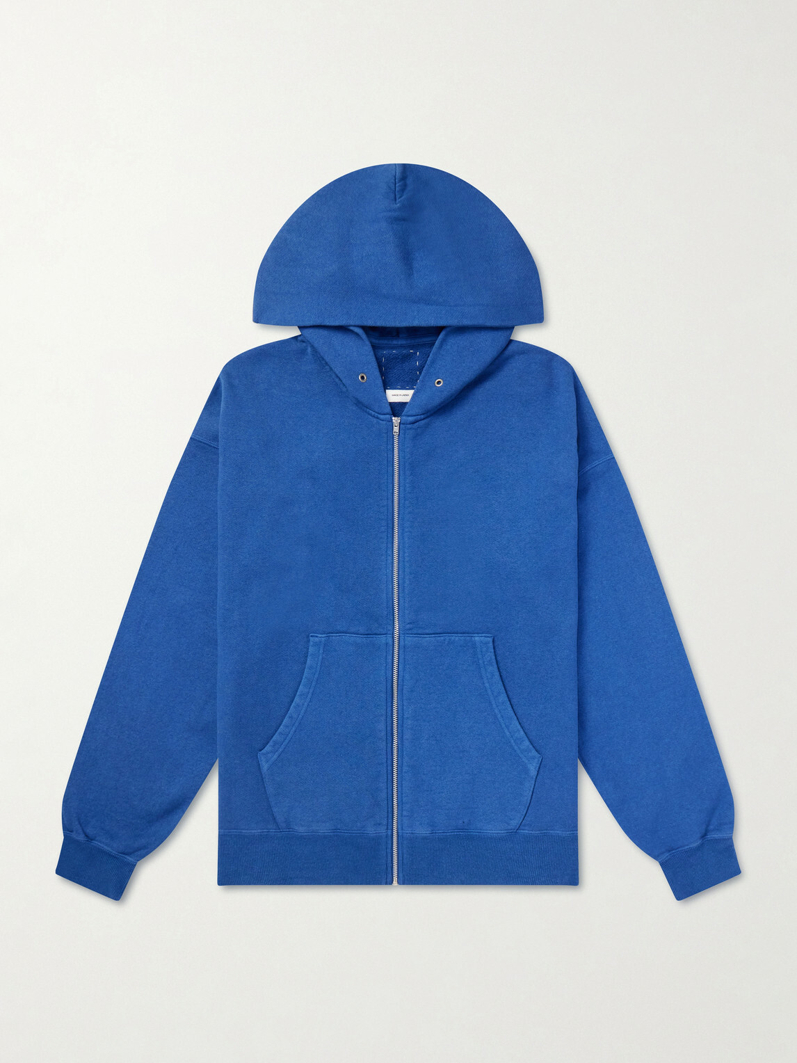 Visvim - Jumbo Cotton-Jersey Zip-Up Hoodie - Blue