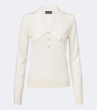 Dolce&Gabbana Embellished cashmere-blend polo sweater