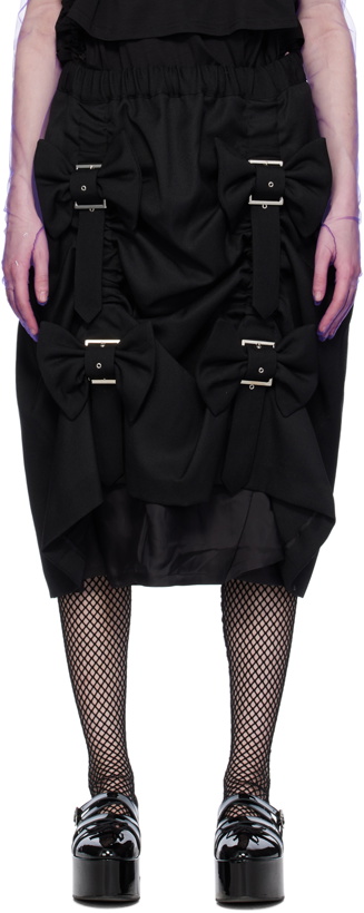 Photo: Noir Kei Ninomiya Black Bow Midi Skirt