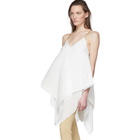 Loewe White Pleated Tank Top