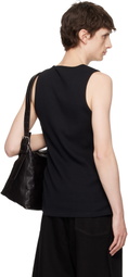 LEMAIRE Black Rib Cotton Jersey Tank Top