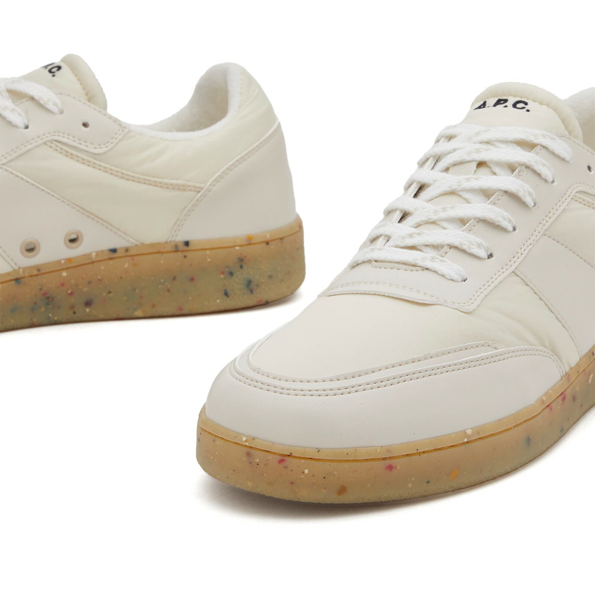 A.P.C. Men's Plain Sneaker in Beige