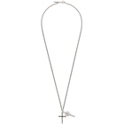 Emanuele Bicocchi Silver Cross and Key Pendant Necklace