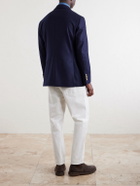 Brunello Cucinelli - Double-Breasted Wool Blazer - Blue