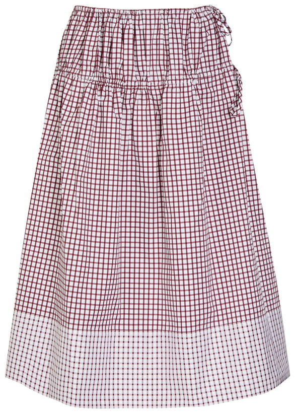 Photo: Liberowe Eve Checked Cotton Midi Skirt Pink