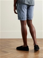 Hartford - Tank Slim-Fit Straight-Leg Linen Drawstring Shorts - Blue