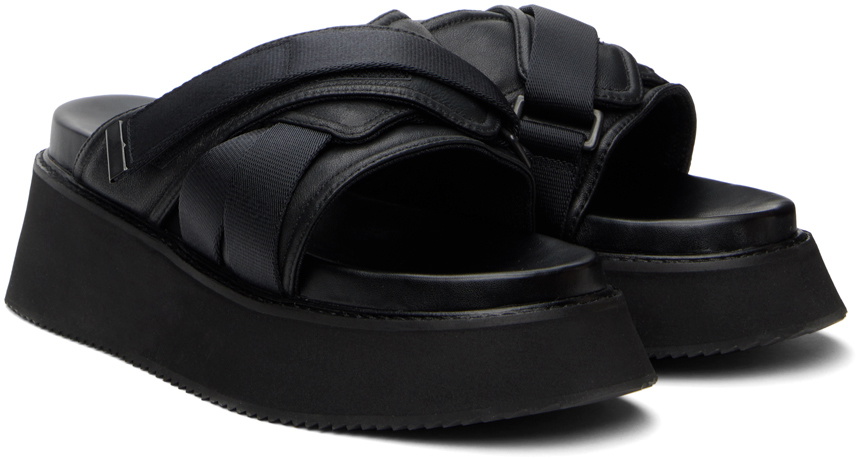 かわいい新作 Black Julius Leather Julius Sandals Tape 靴