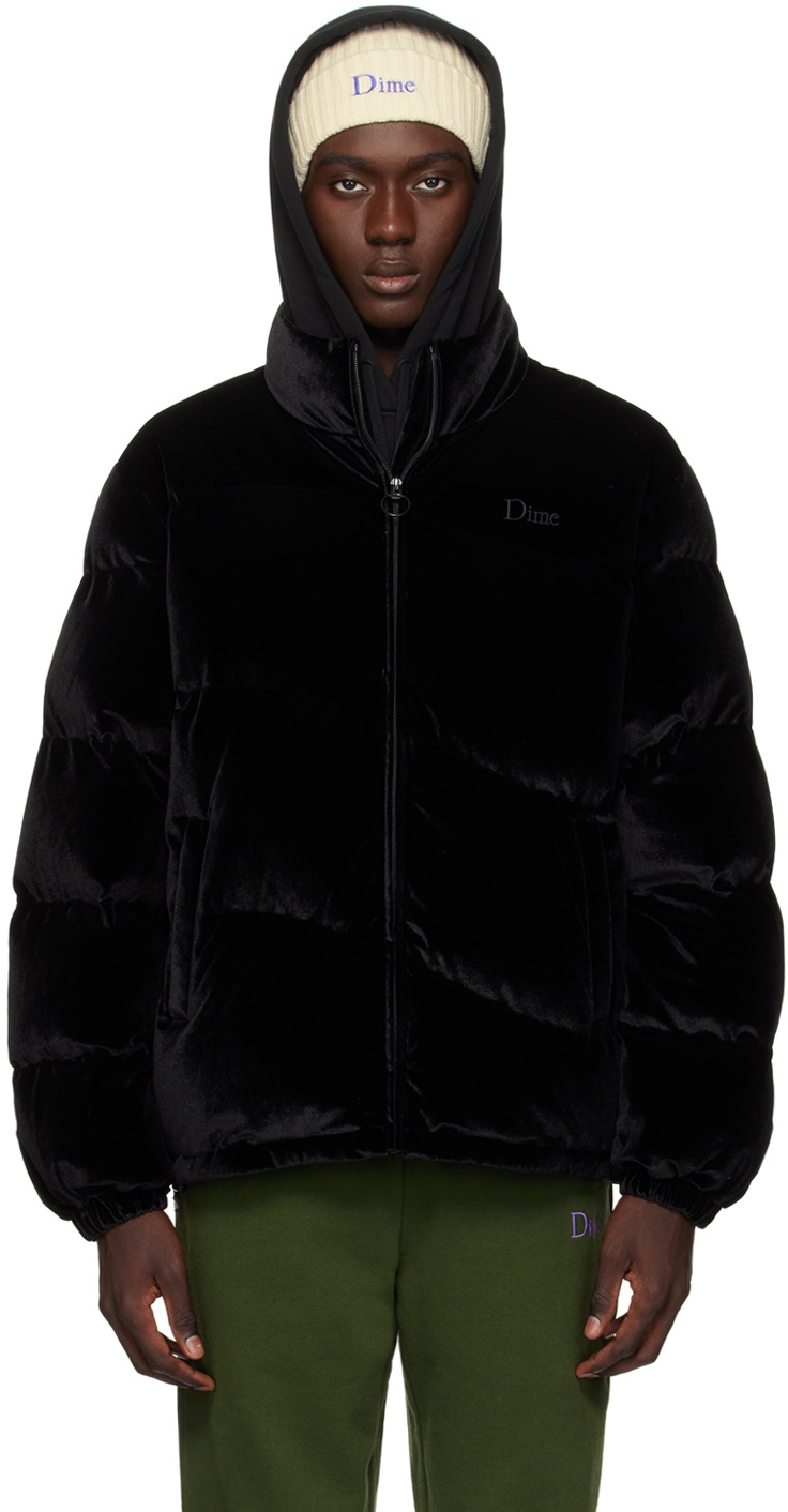 Dime Black Quilted Puffer Jacket Dime