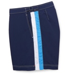 Orlebar Brown - Bulldog Mid-Length Striped Swim Shorts - Navy