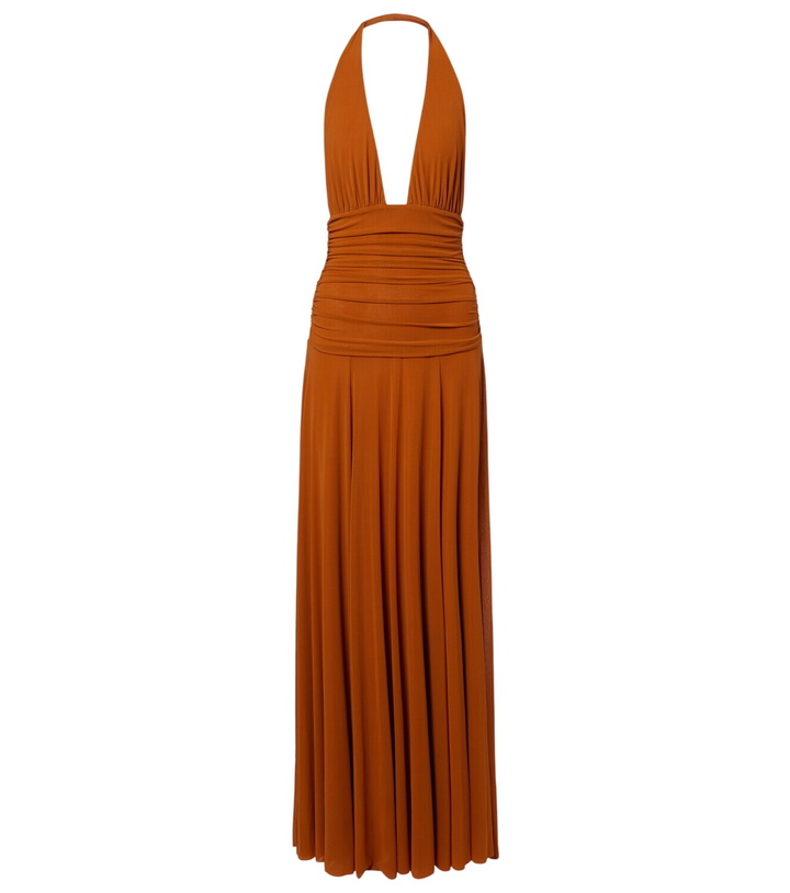 Photo: Staud Alessandra halterneck maxi dress