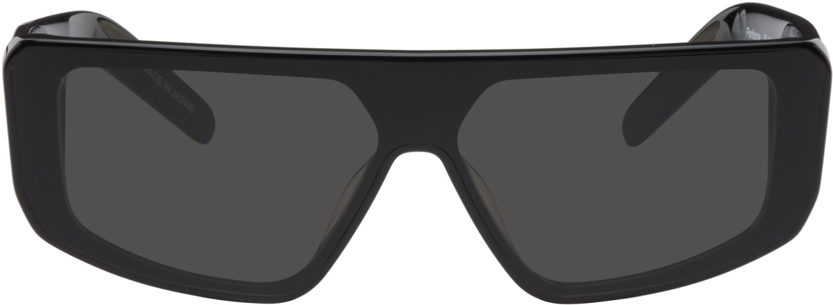Rick Owens Black Temple Performa Sunglasses