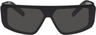 Rick Owens Black Temple Performa Sunglasses