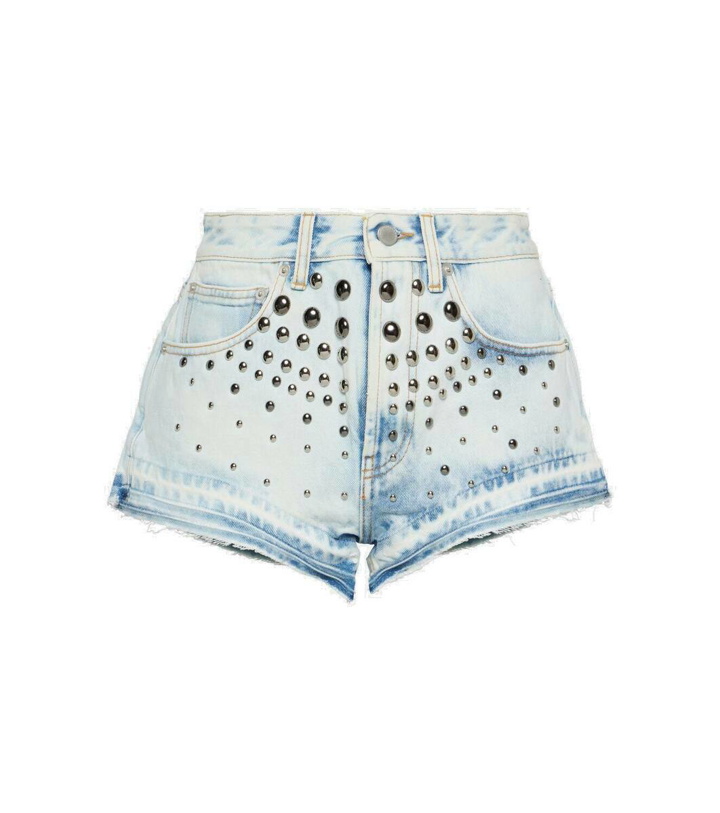 Photo: Alessandra Rich Embellished denim shorts