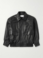 SAINT LAURENT - Full-Grain Leather Bomber Jacket - Black