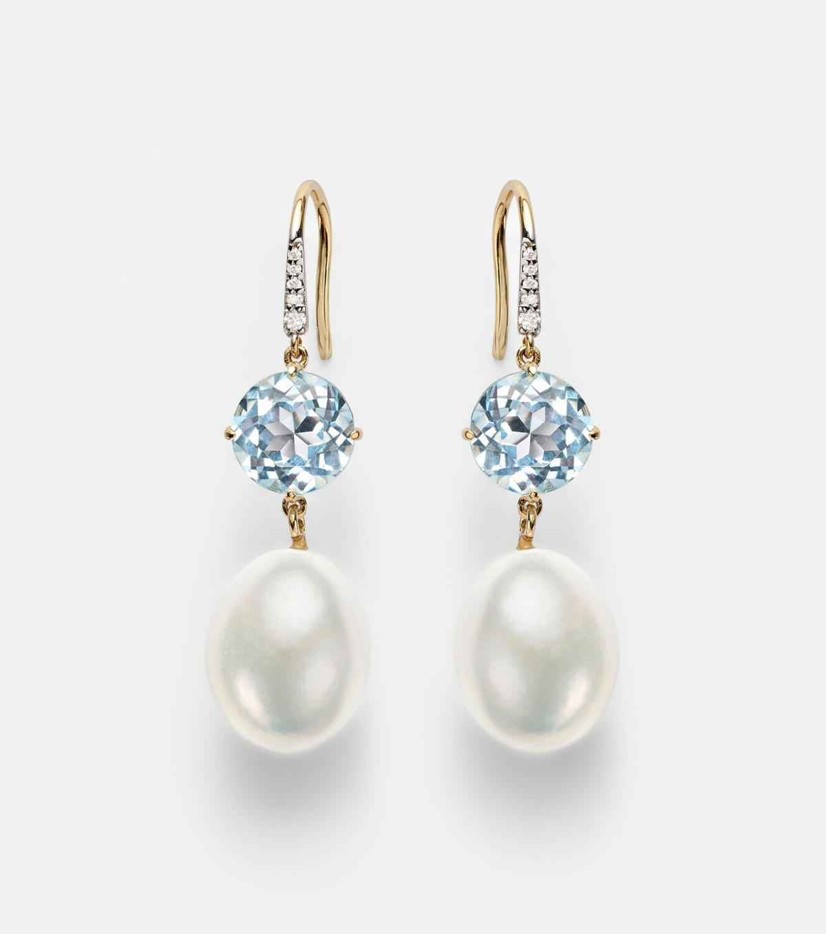Mateo 14kt gold drop earrings with gemstones