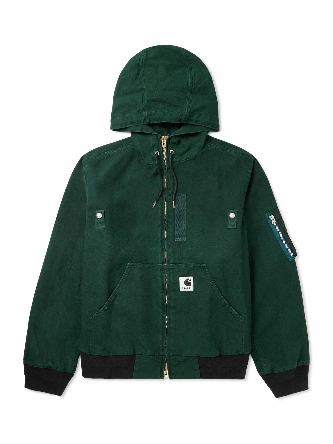 Sacai Interstellar wool and faux leather varsity jacket Sacai