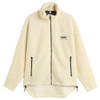 Napapijri Men's x Martine Rose Logo Fleece Jacket in White Whisper