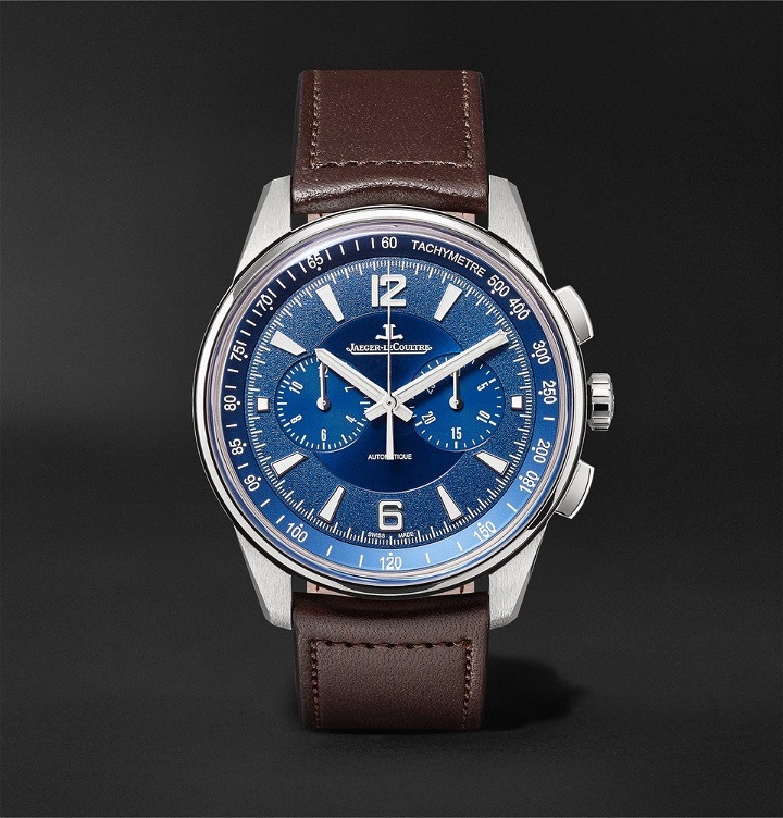Photo: Jaeger-LeCoultre - Polaris Chronograph 42mm Stainless Steel and Leather Watch - Men - Blue