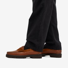 Bass Weejuns Men's Larson Lug Soft Grain Loafer in Mid Brown Textured Leather