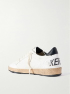 Golden Goose - Ball Star Distressed Leather Sneakers - White