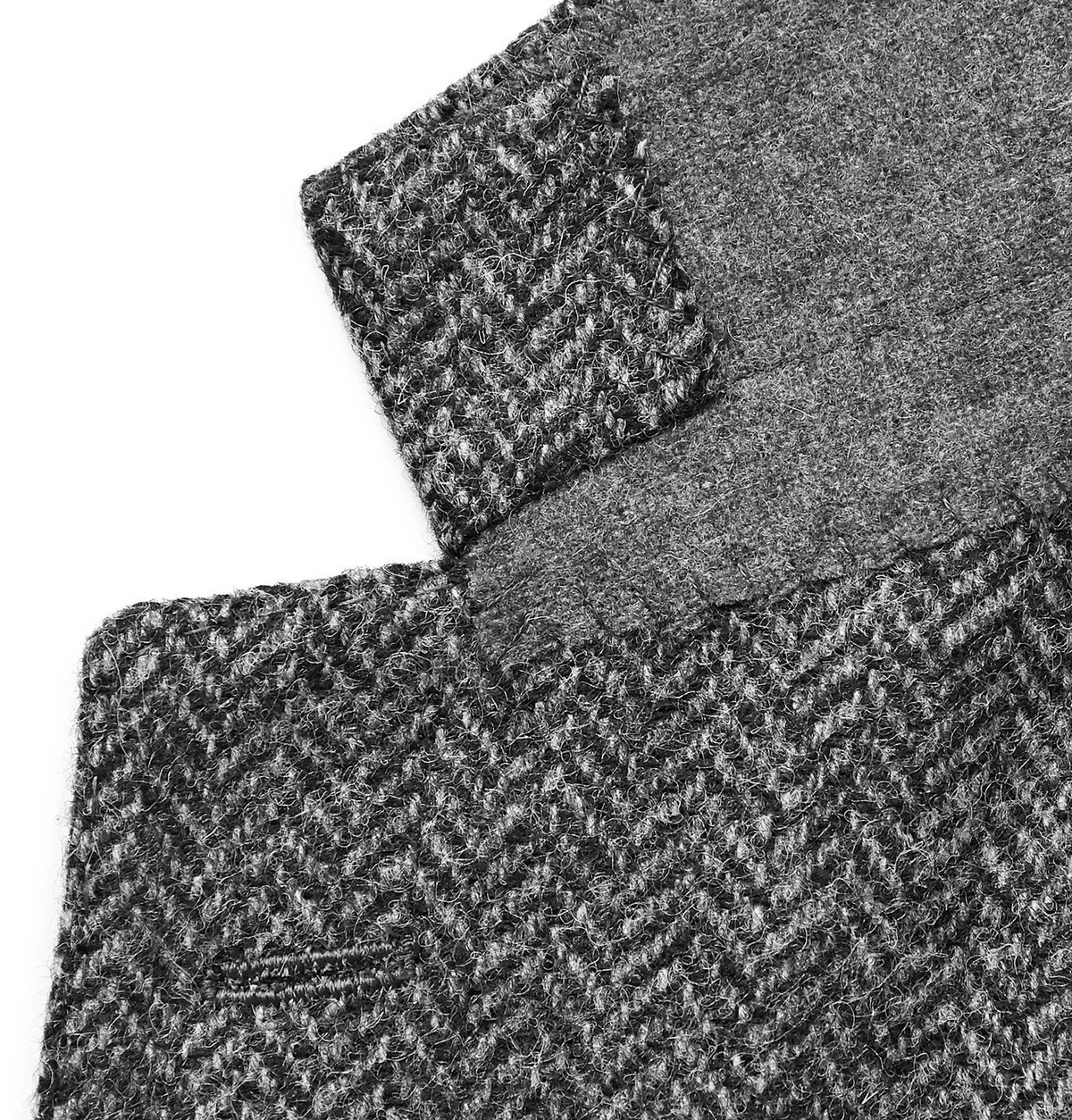 Beams F - Slim-Fit Unstructured Herringbone Wool Blazer - Gray