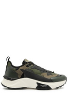 Valentino True Act Camouflage Canvas Sneakers Khaki