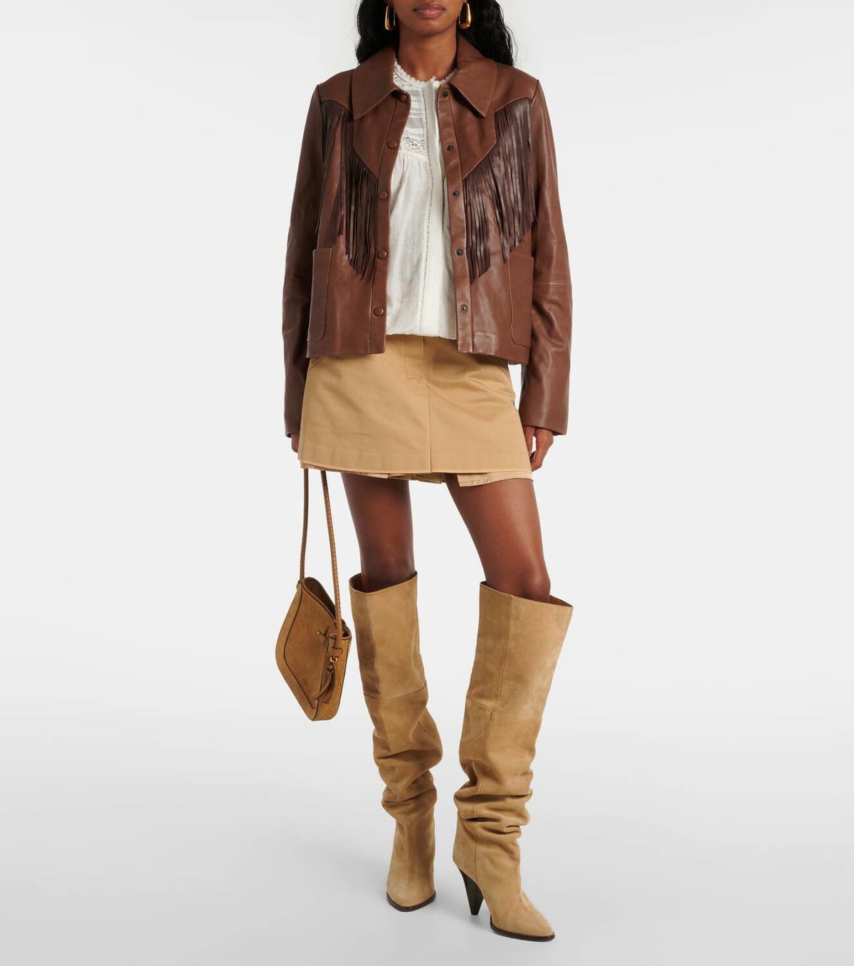 Dorothee Schumacher Sleek Statement fringed leather jacket