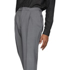 Z Zegna Grey Formal Banded Drawstring Trousers