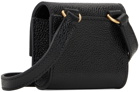 Thom Browne Black Leather Pouch