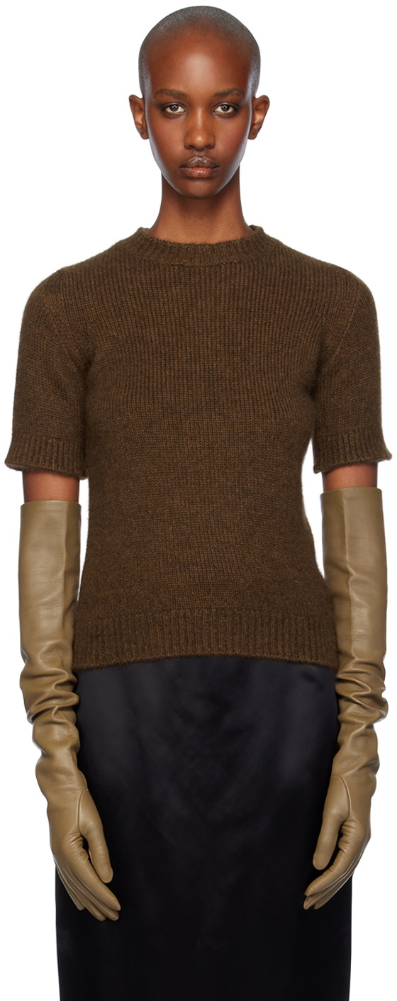 The Row Brown Hibiscus Sweater The Row