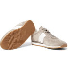 TOM FORD - Orford Leather-Trimmed Suede Sneakers - Men - Beige