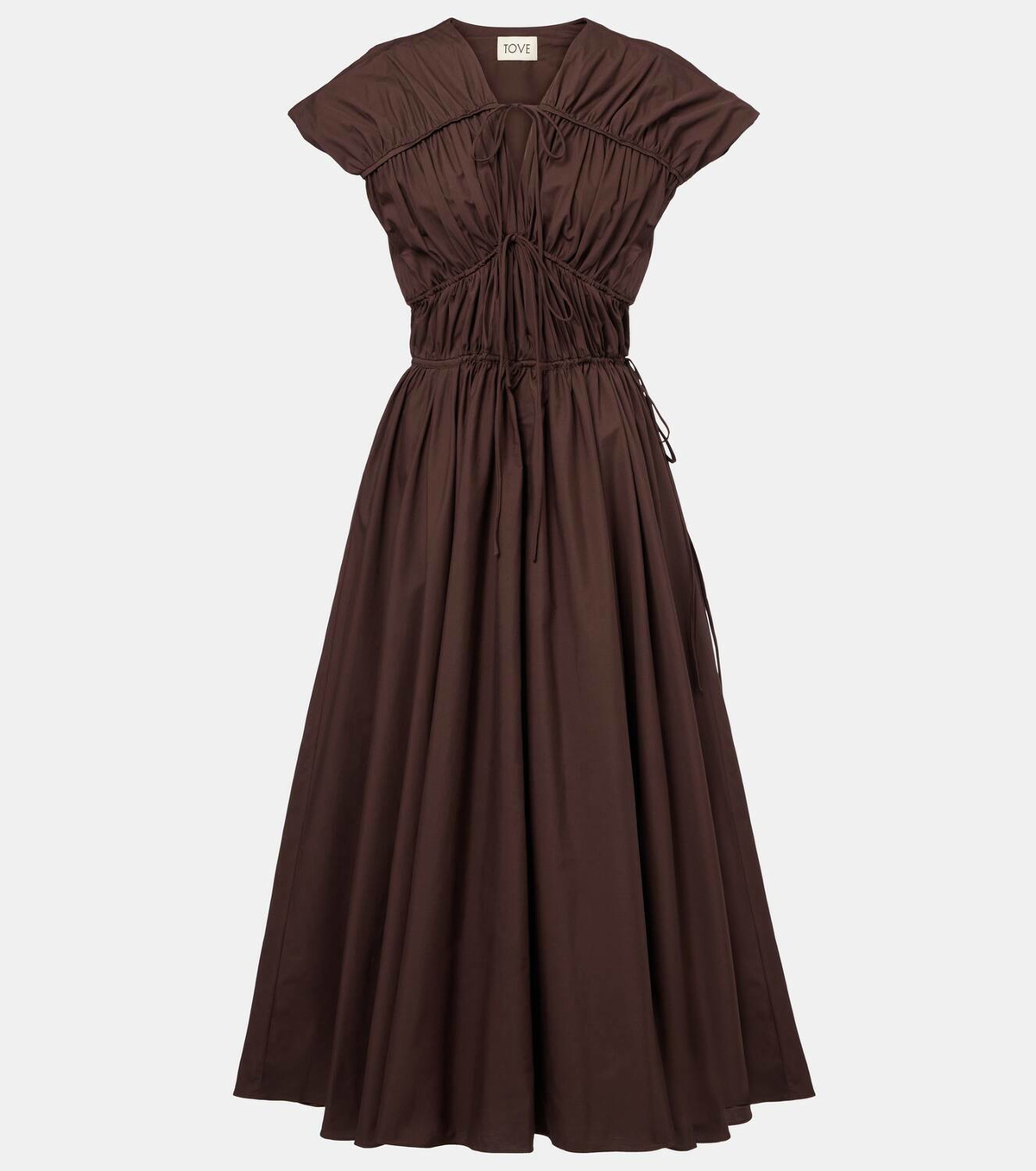 Tove Ceres gathered cotton midi dress