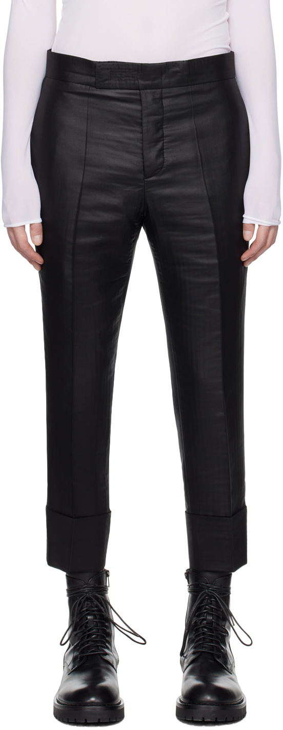 SAPIO Black Rolled Trousers