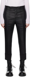 SAPIO Black Rolled Trousers