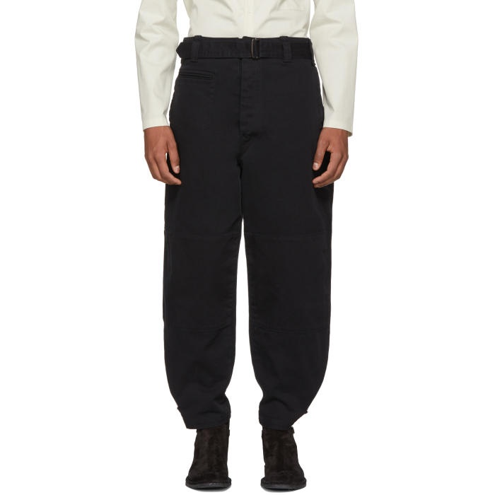 Photo: Lemaire Black Denim Trench Trousers 