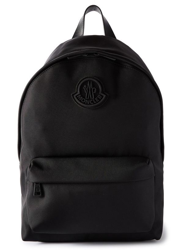 Photo: Moncler - Pierrick Logo-Appliquéd Leather-Trimmed Nylon Backpack