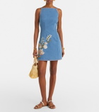 Veronica Beard Chester floral denim minidress
