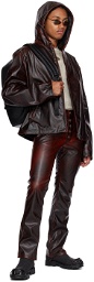 Diesel Burgundy J-Ram Faux-Leather Jacket
