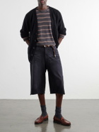 424 - Big Daddy Straight-Leg Cotton-Jersey Shorts - Black