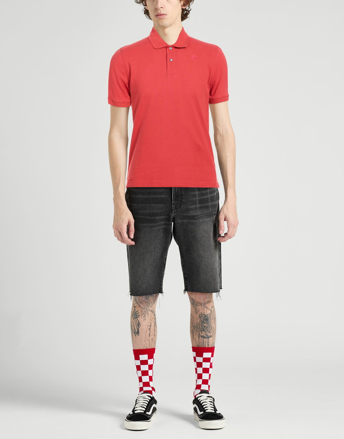 K-way Mens Polo shirt in Tomato red